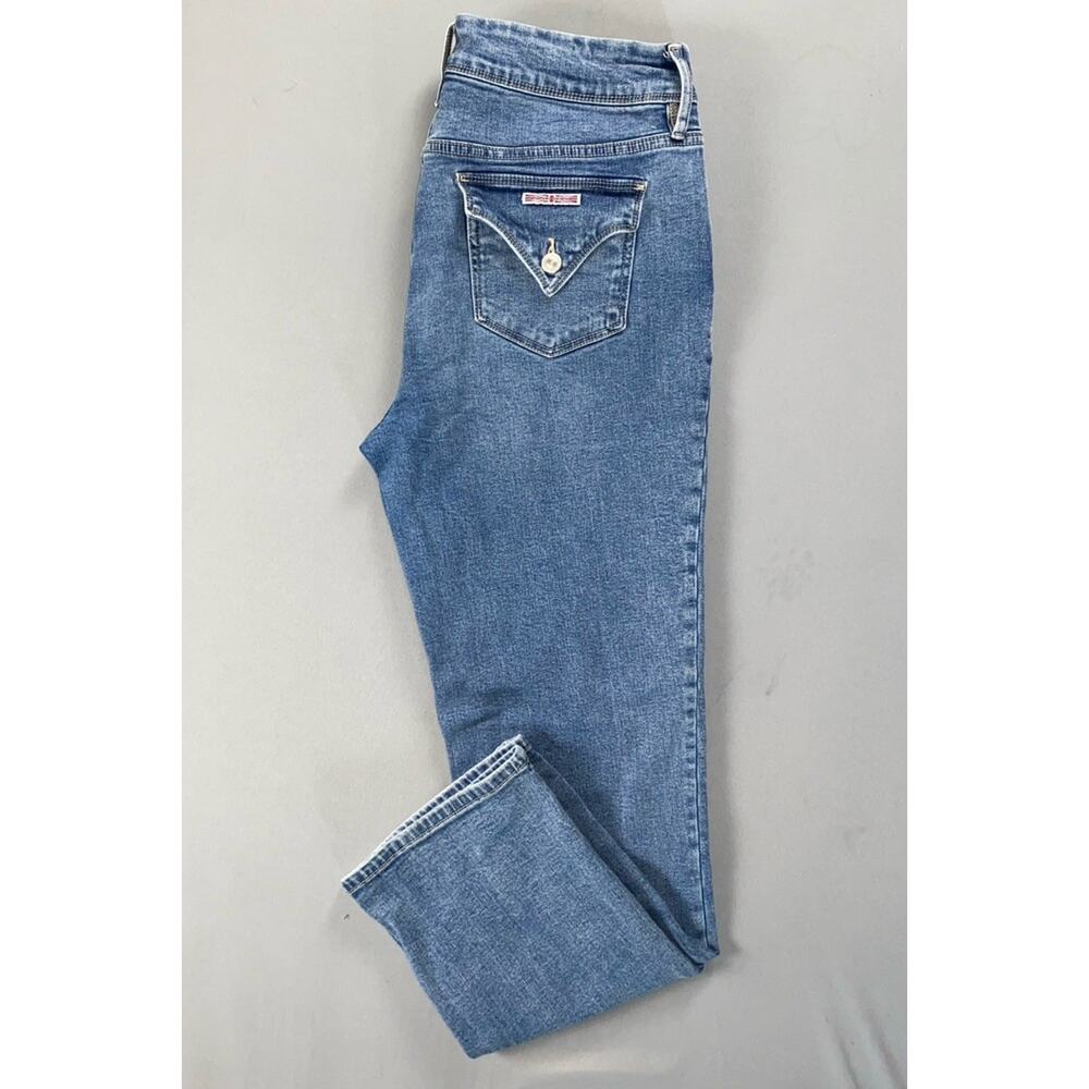 Hudson 1811754 Slim Straight Flap Pocket Stretch Denim Jeans. Women's 12, GUC!